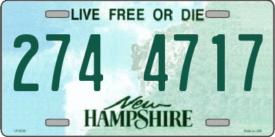NH license plate 2744717