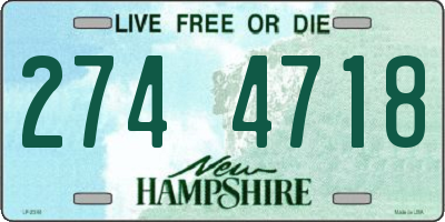 NH license plate 2744718