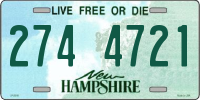 NH license plate 2744721