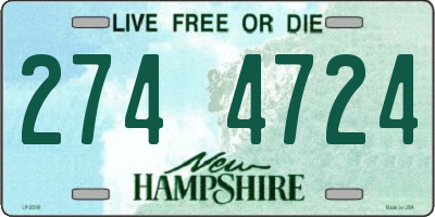 NH license plate 2744724