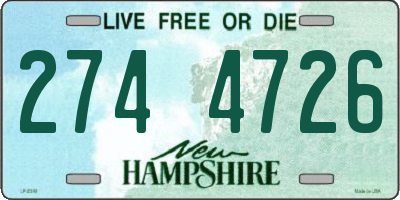 NH license plate 2744726