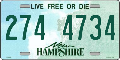 NH license plate 2744734