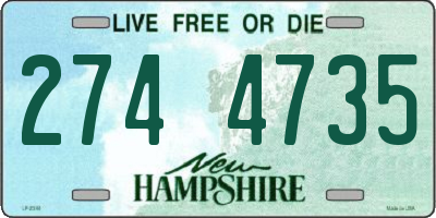 NH license plate 2744735