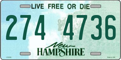 NH license plate 2744736