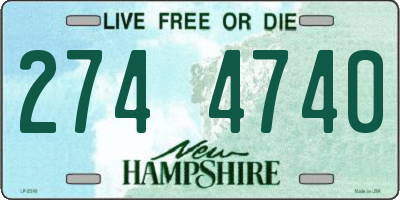 NH license plate 2744740