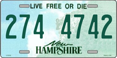 NH license plate 2744742