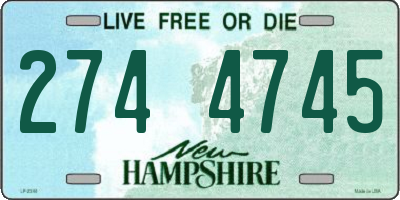 NH license plate 2744745