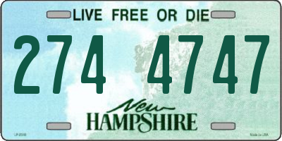 NH license plate 2744747