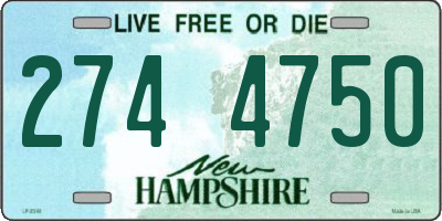 NH license plate 2744750