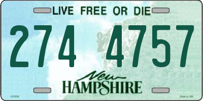 NH license plate 2744757