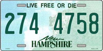 NH license plate 2744758