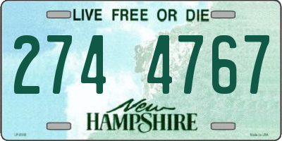 NH license plate 2744767