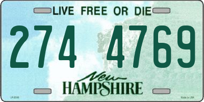 NH license plate 2744769