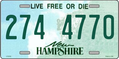 NH license plate 2744770