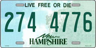 NH license plate 2744776