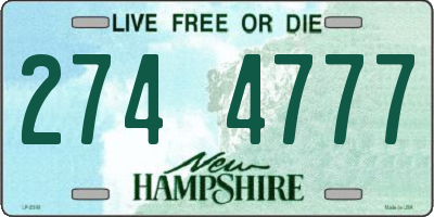 NH license plate 2744777