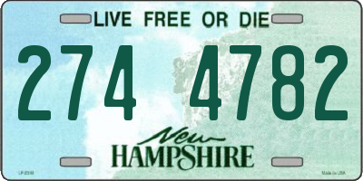 NH license plate 2744782