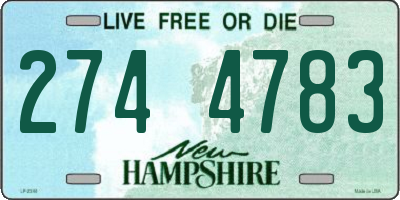 NH license plate 2744783