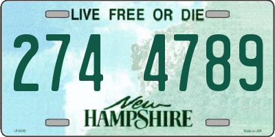 NH license plate 2744789