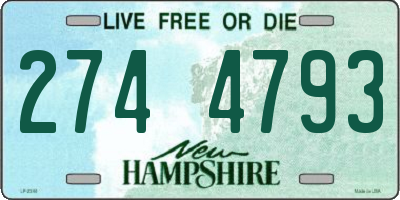 NH license plate 2744793