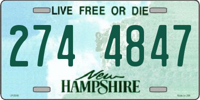 NH license plate 2744847