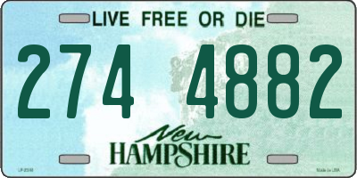NH license plate 2744882
