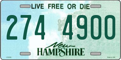 NH license plate 2744900