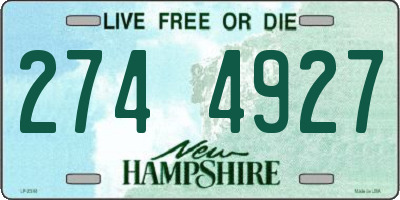 NH license plate 2744927
