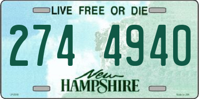 NH license plate 2744940