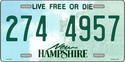 NH license plate 2744957