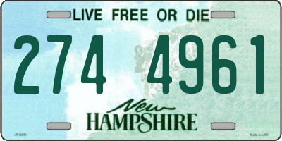 NH license plate 2744961