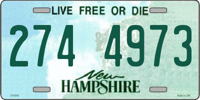 NH license plate 2744973