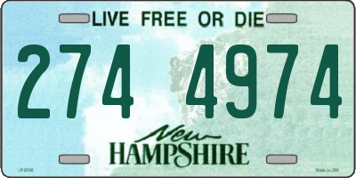 NH license plate 2744974