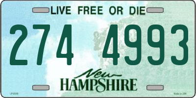 NH license plate 2744993