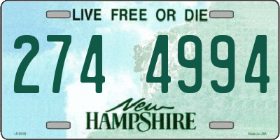 NH license plate 2744994