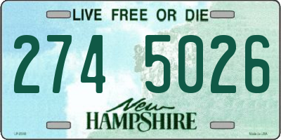 NH license plate 2745026