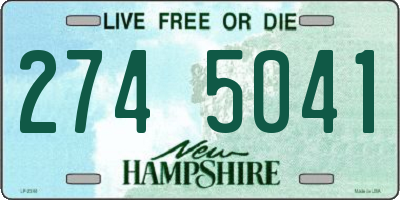 NH license plate 2745041