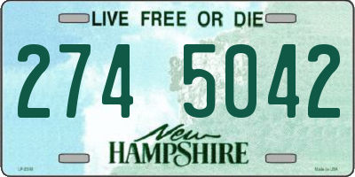 NH license plate 2745042