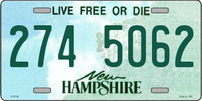 NH license plate 2745062