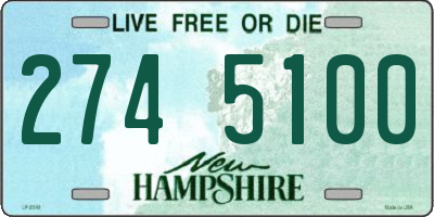 NH license plate 2745100