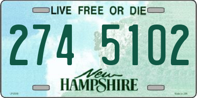 NH license plate 2745102