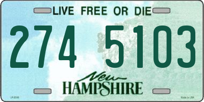 NH license plate 2745103