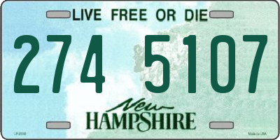 NH license plate 2745107