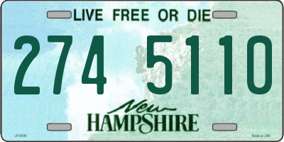 NH license plate 2745110