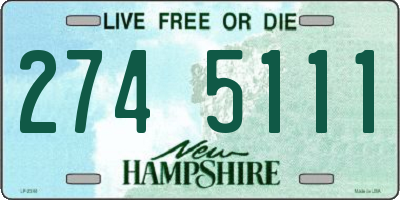 NH license plate 2745111