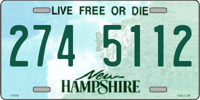 NH license plate 2745112