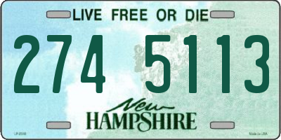 NH license plate 2745113