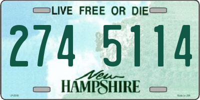 NH license plate 2745114
