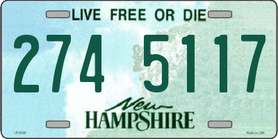 NH license plate 2745117