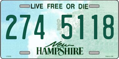 NH license plate 2745118